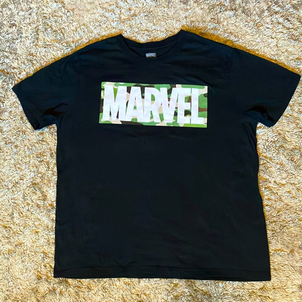 Mens Big and Tall Marvel Camo Shirt